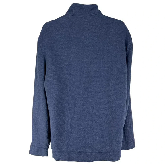 Calvin Klein Jeans Mens XL Blue 1/4 Zip Pullover Sweatshirt Minimalist Dad Wear - Picture 9 of 14